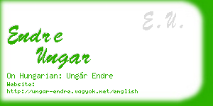 endre ungar business card